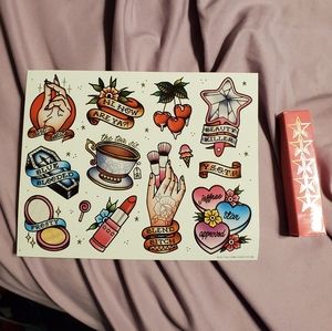 Jeffree Star stickers and Queen Supreme liquid lip